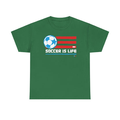 Soccer is Life Colors Unisex Heavy Cotton Tee