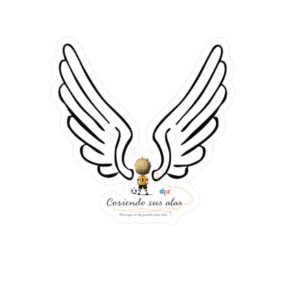 Cosiendo sus alas Soccer Player Waterproof Kiss-Cut Vinyl Decal