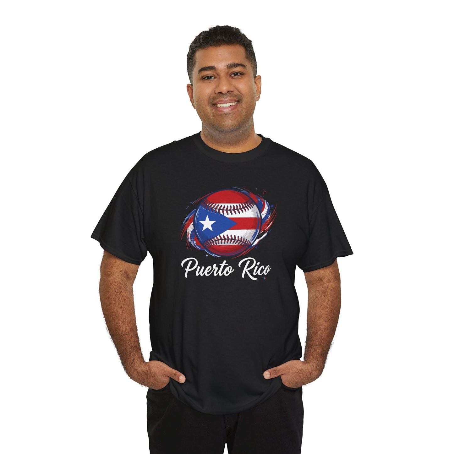 Puerto Rico Baseball Flag | Unisex Heavy Cotton T-Shirt