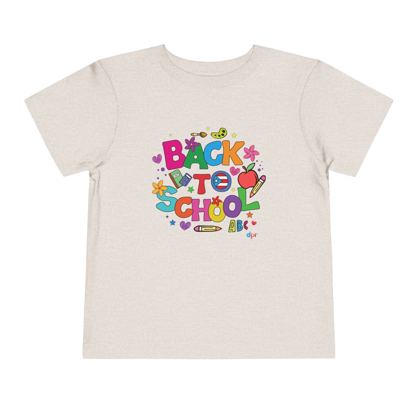 Back To School Boricua Girl Toddler Short Sleeve Tee