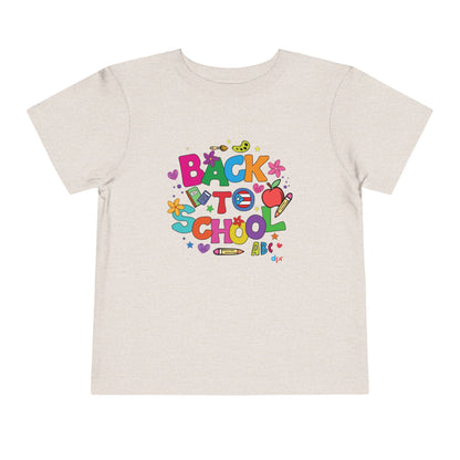 Back To School Boricua Girl Toddler Short Sleeve Tee