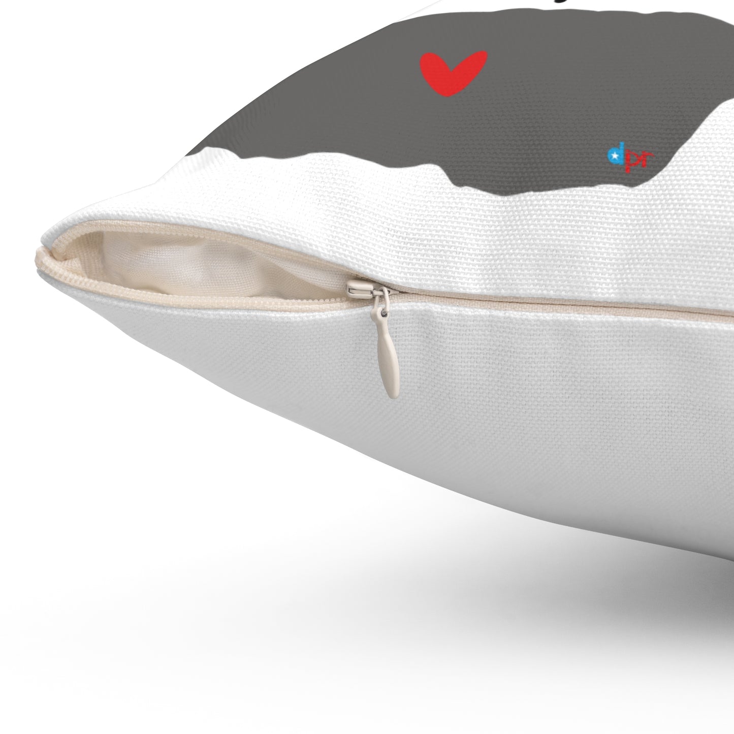 Familia is Always Close to the Heart Florida Spun Polyester Square Pillow