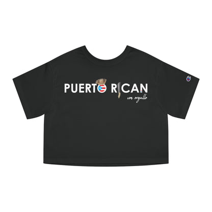 Puerto Rican con orgullo Flowy Cropped Tee