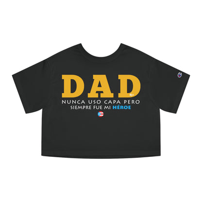 DAD Mi Héroe Yellow Women's Flowy Cropped Tee