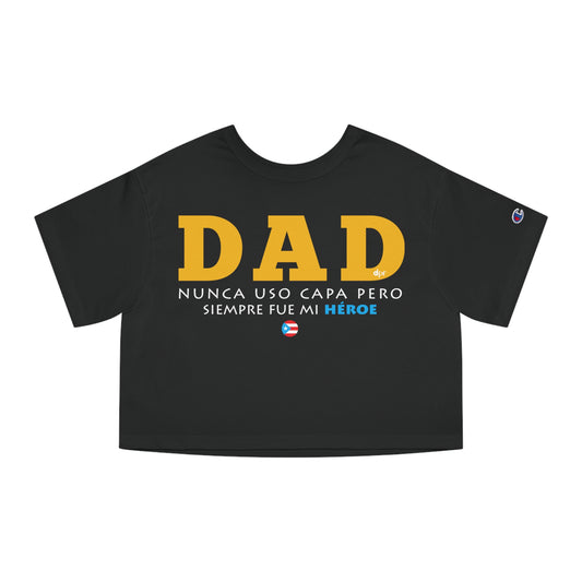 DAD Mi Héroe Yellow Women's Flowy Cropped Tee