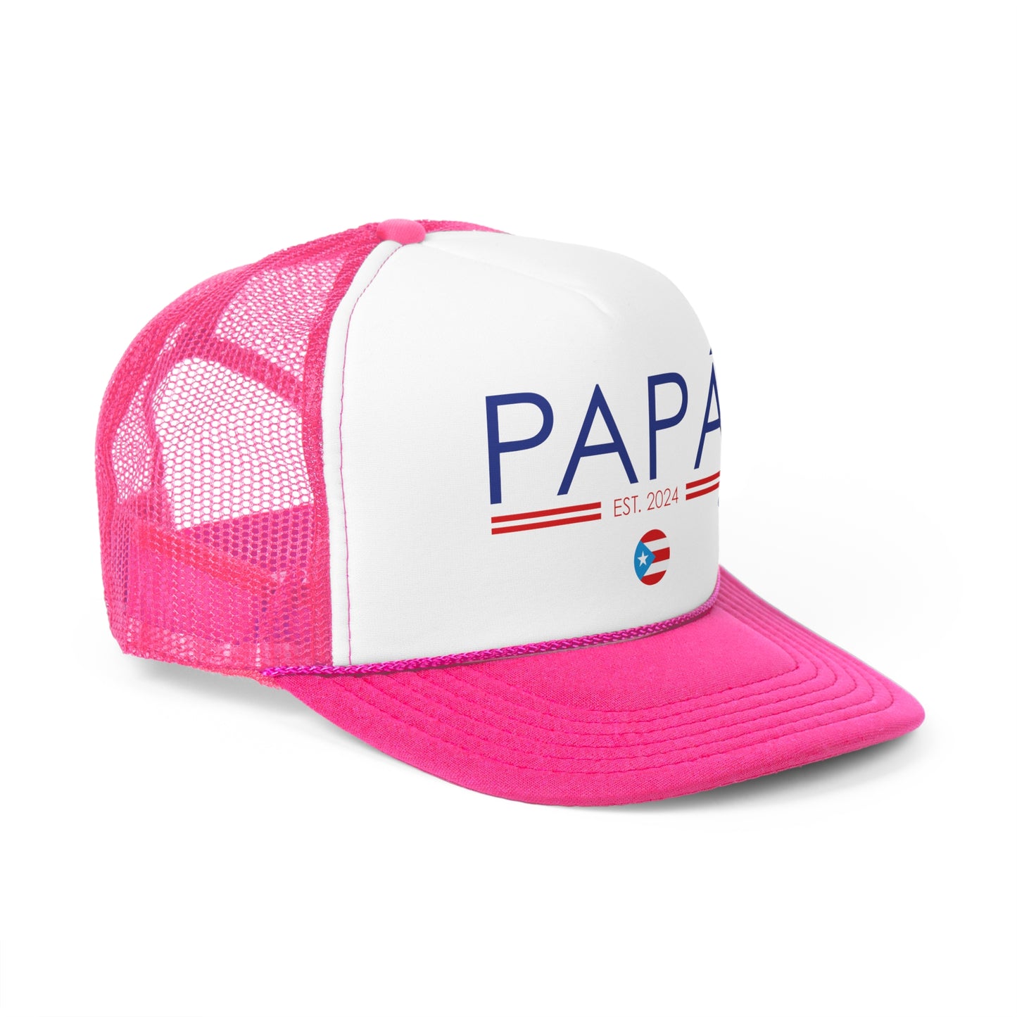 Papá Established 2024 Puerto Rican Pride Trucker Caps FREE SHIPPING