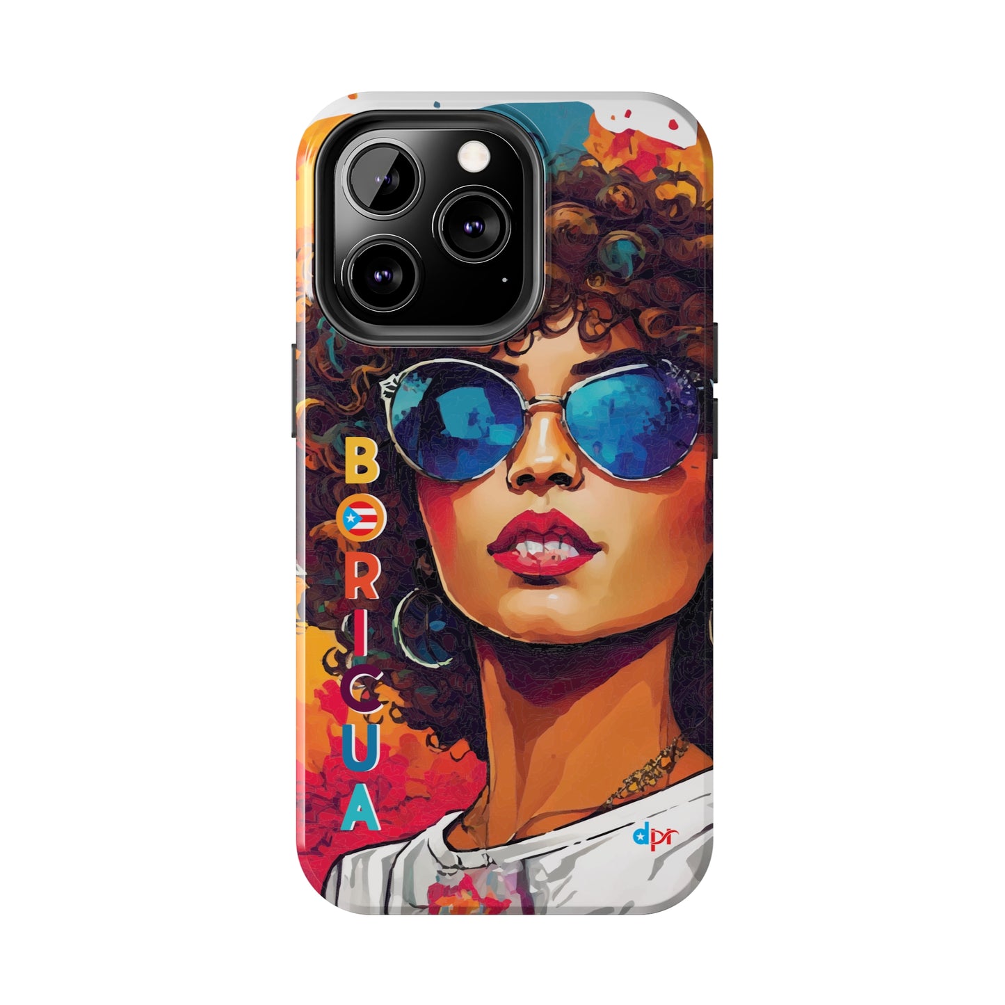 Boricua Girl Mosaico White Tough Phone Cases
