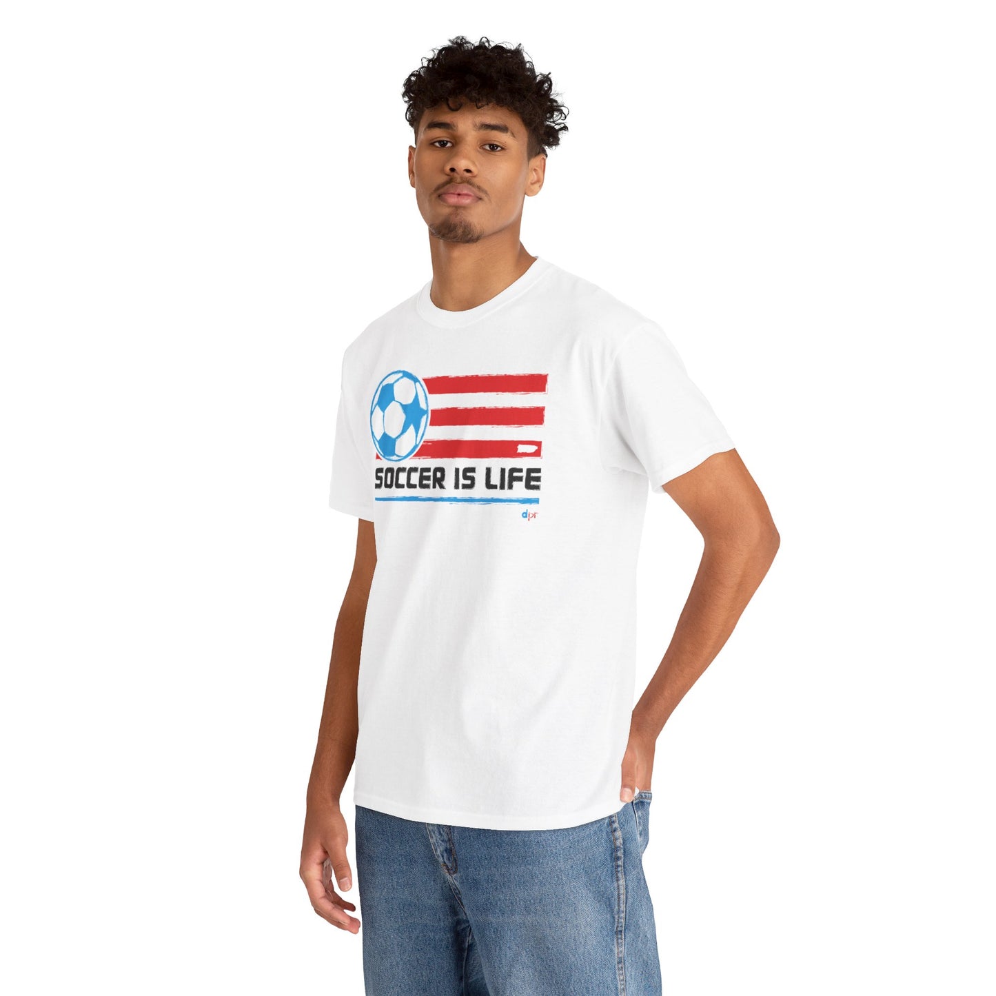 Soccer is Life Colors Unisex Heavy Cotton Tee