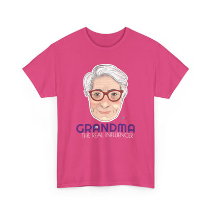 Grandma The Real Influencer Heavy Cotton Tee