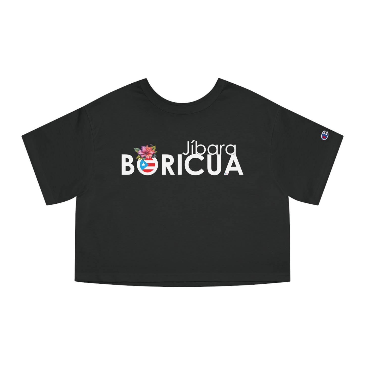 Jíbara Boricua Flowy Cropped Tee