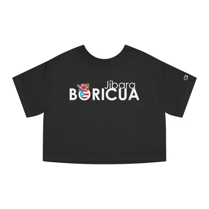 Jíbara Boricua Flowy Cropped Tee