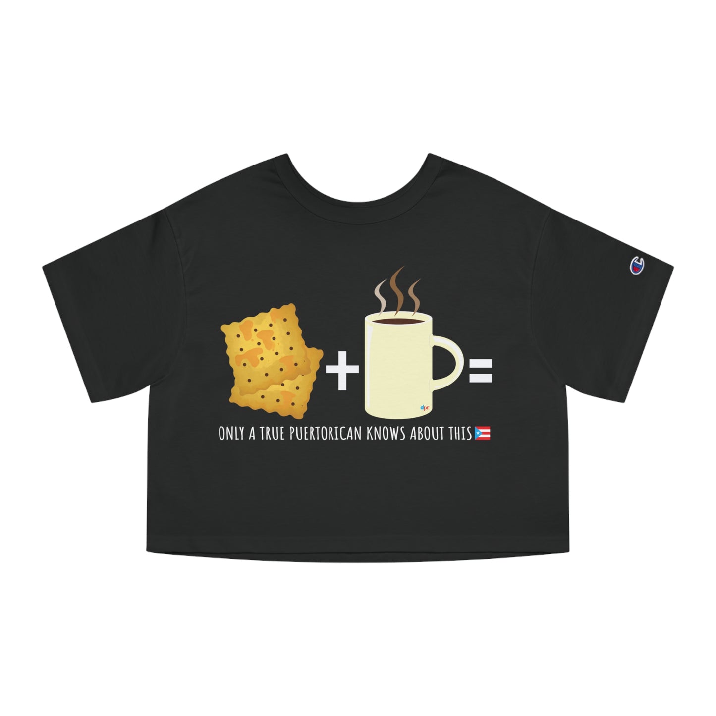 Crackers & Coffee True Puertorican Flowy Cropped Tee