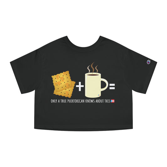 Crackers & Coffee True Puertorican Flowy Cropped Tee