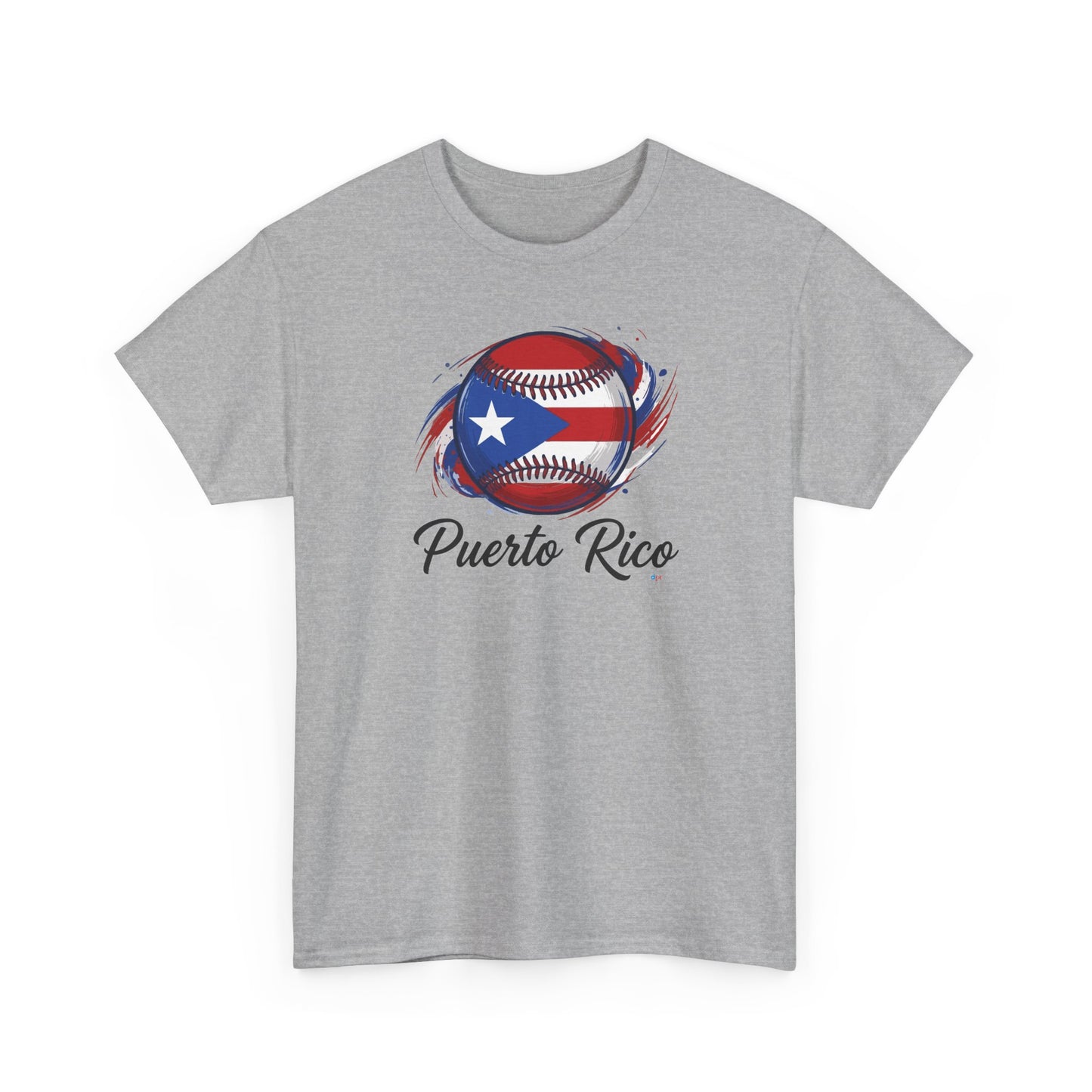 Puerto Rico Baseball Flag | Unisex Heavy Cotton T-Shirt