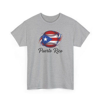 Puerto Rico Baseball Flag | Unisex Heavy Cotton T-Shirt