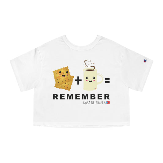 Crackers & Coffee REMEMBER ABUELA Flowy Cropped Tee