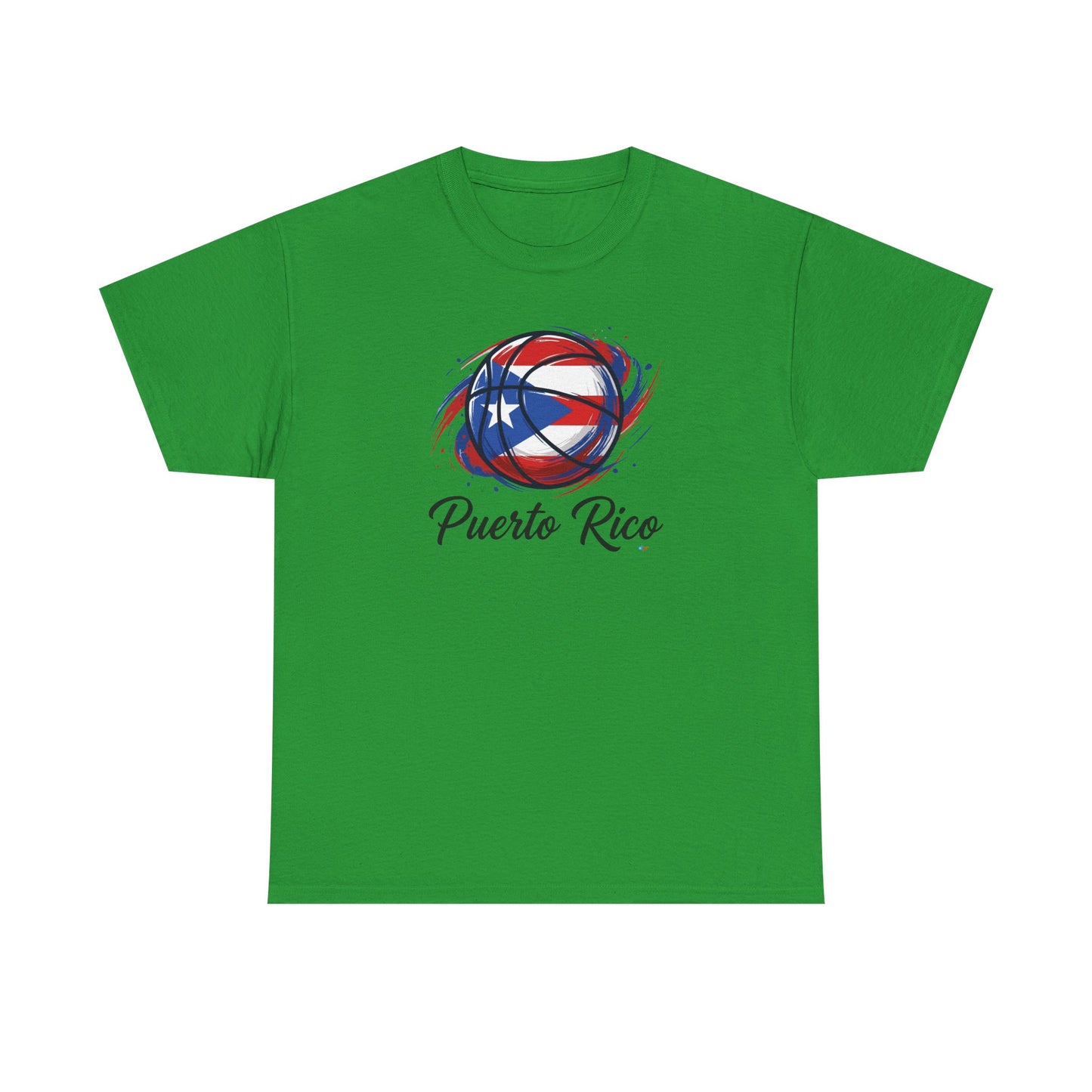 Puerto Rico Basketball Flag 2 | Unisex Heavy Cotton T-Shirt