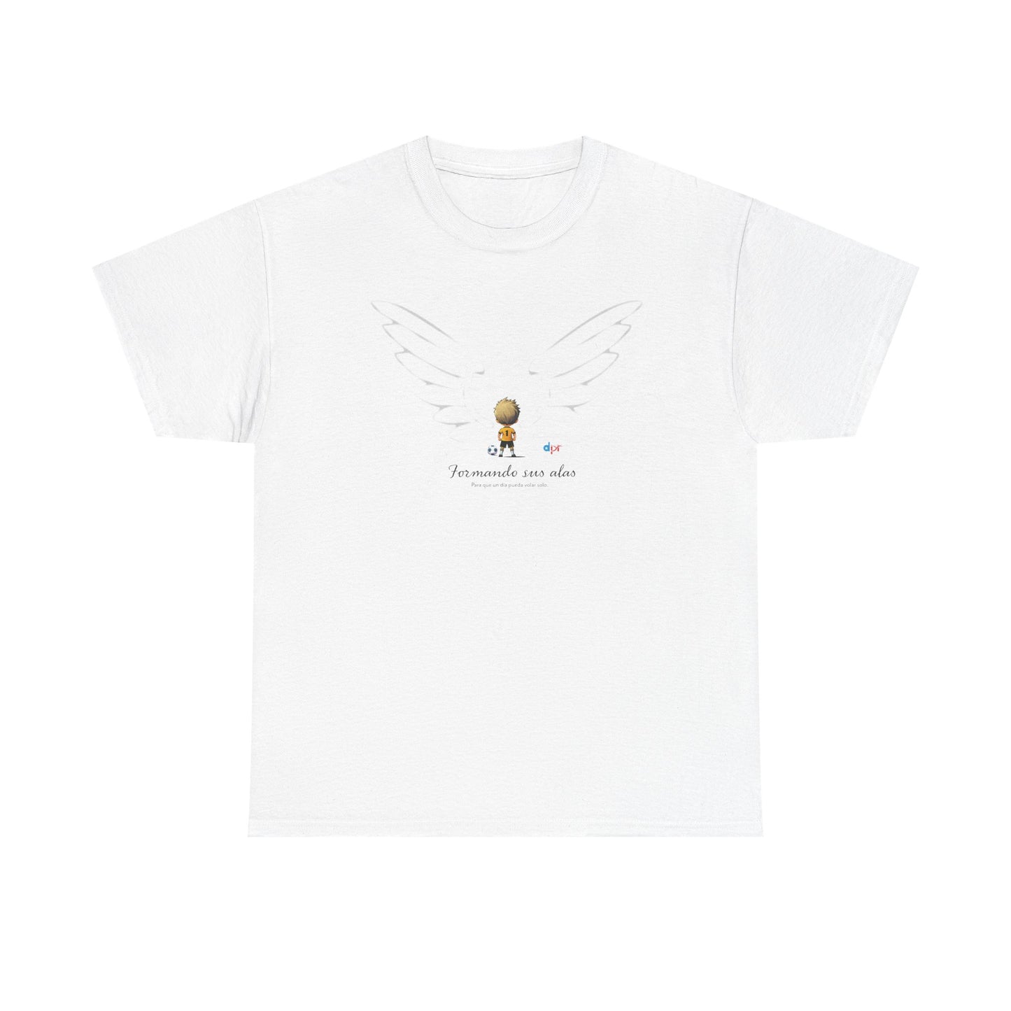 "Formando sus Alas" Soccer Player Unisex Heavy Cotton Tee
