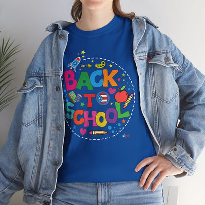 Back to School Boricua Student Heavy Cotton Tee