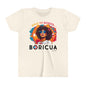 Back to School Boricua Girl Flow Black Youth Short Sleeve Tee