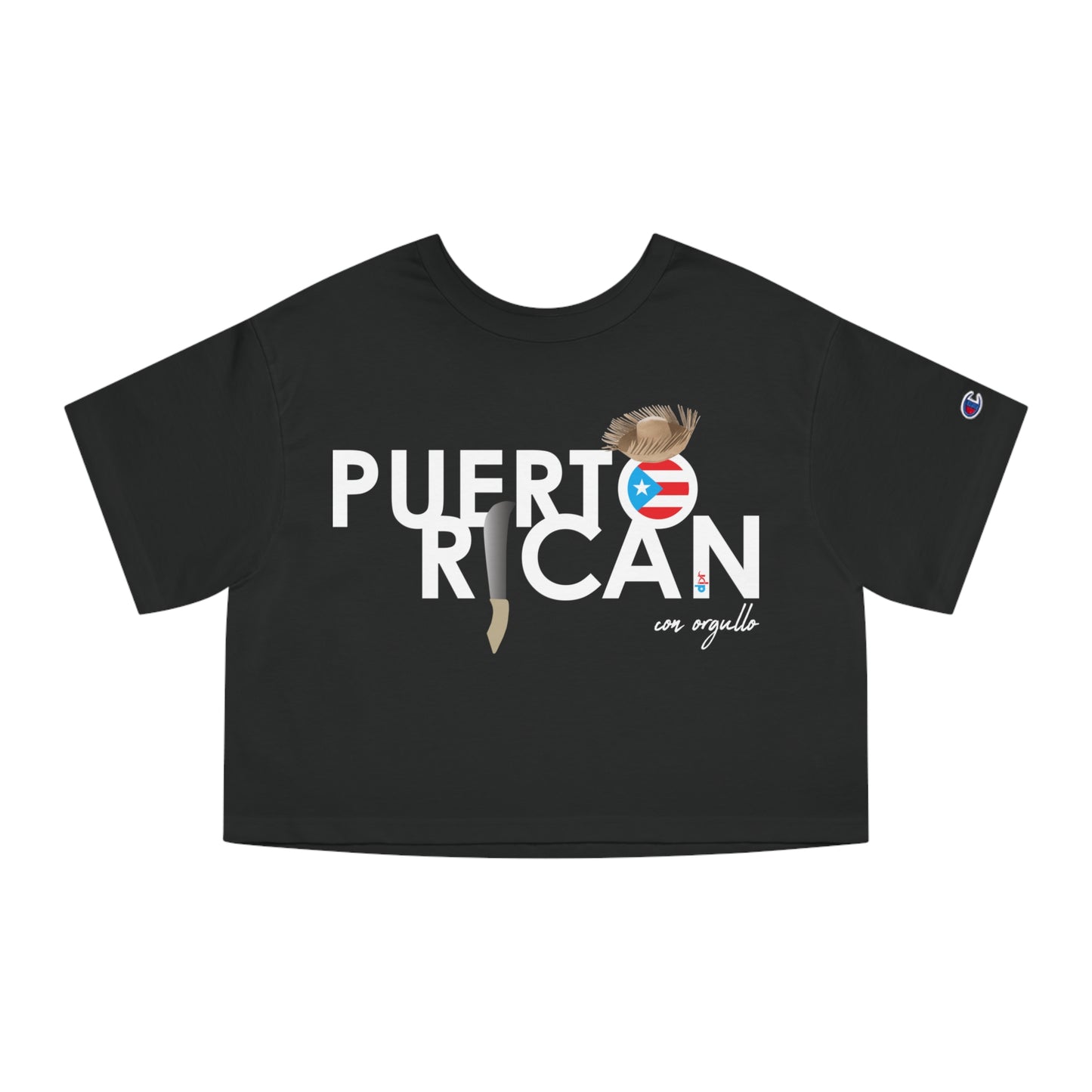 Puerto Rican con orgullo 2 Flowy Cropped Tee