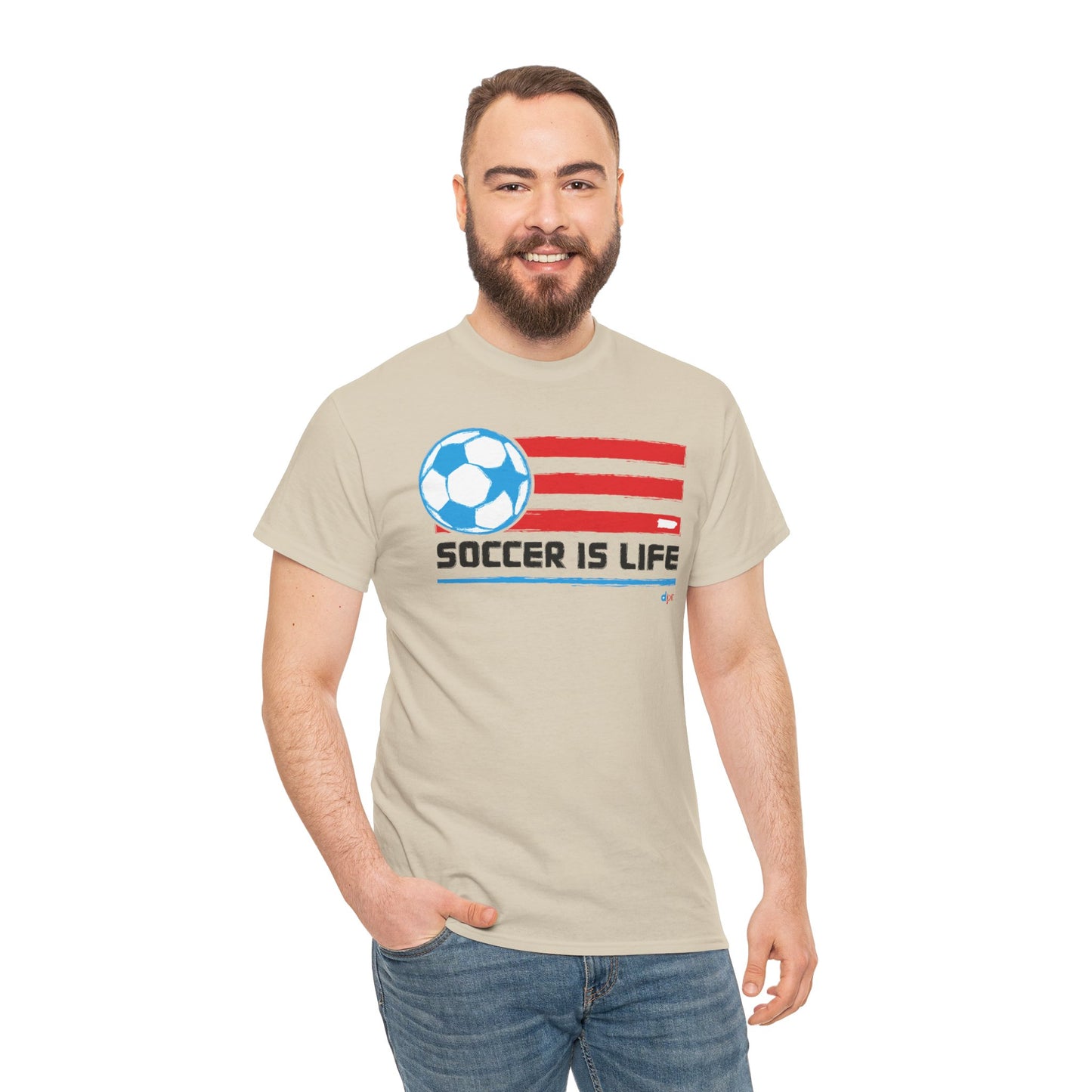 Soccer is Life Colors Unisex Heavy Cotton Tee