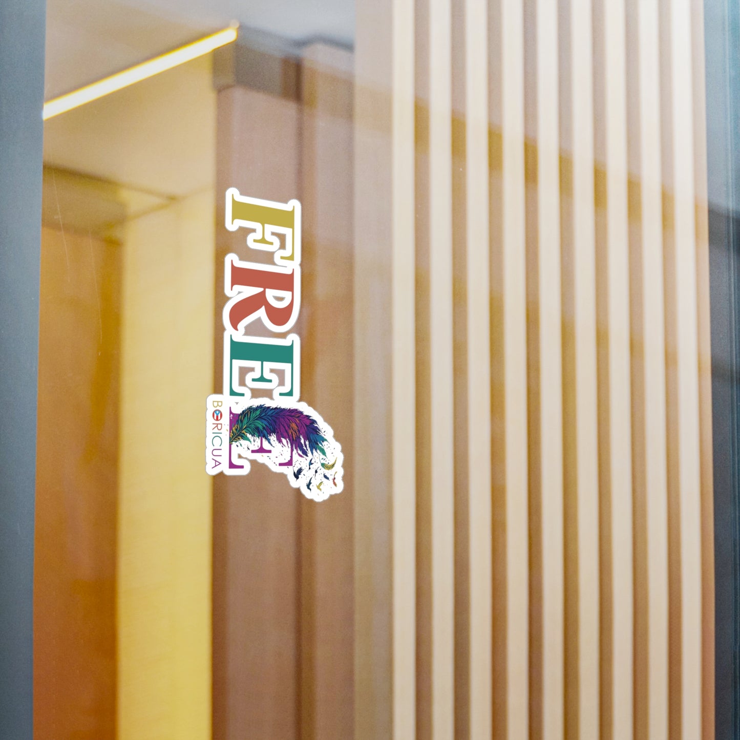 Free Rainbow Waterproof Kiss-Cut Vinyl Decals
