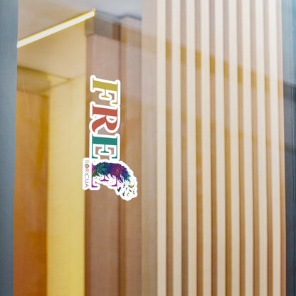 Free Rainbow Waterproof Kiss-Cut Vinyl Decals