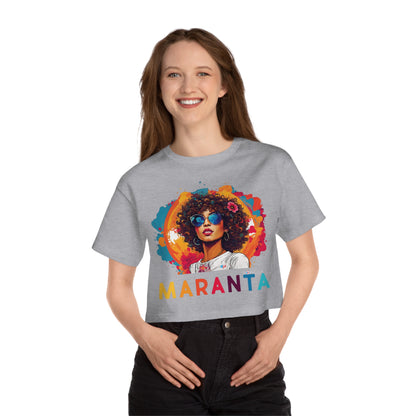 Maranta Boricua Girl Women's Flowy Cropped Tee