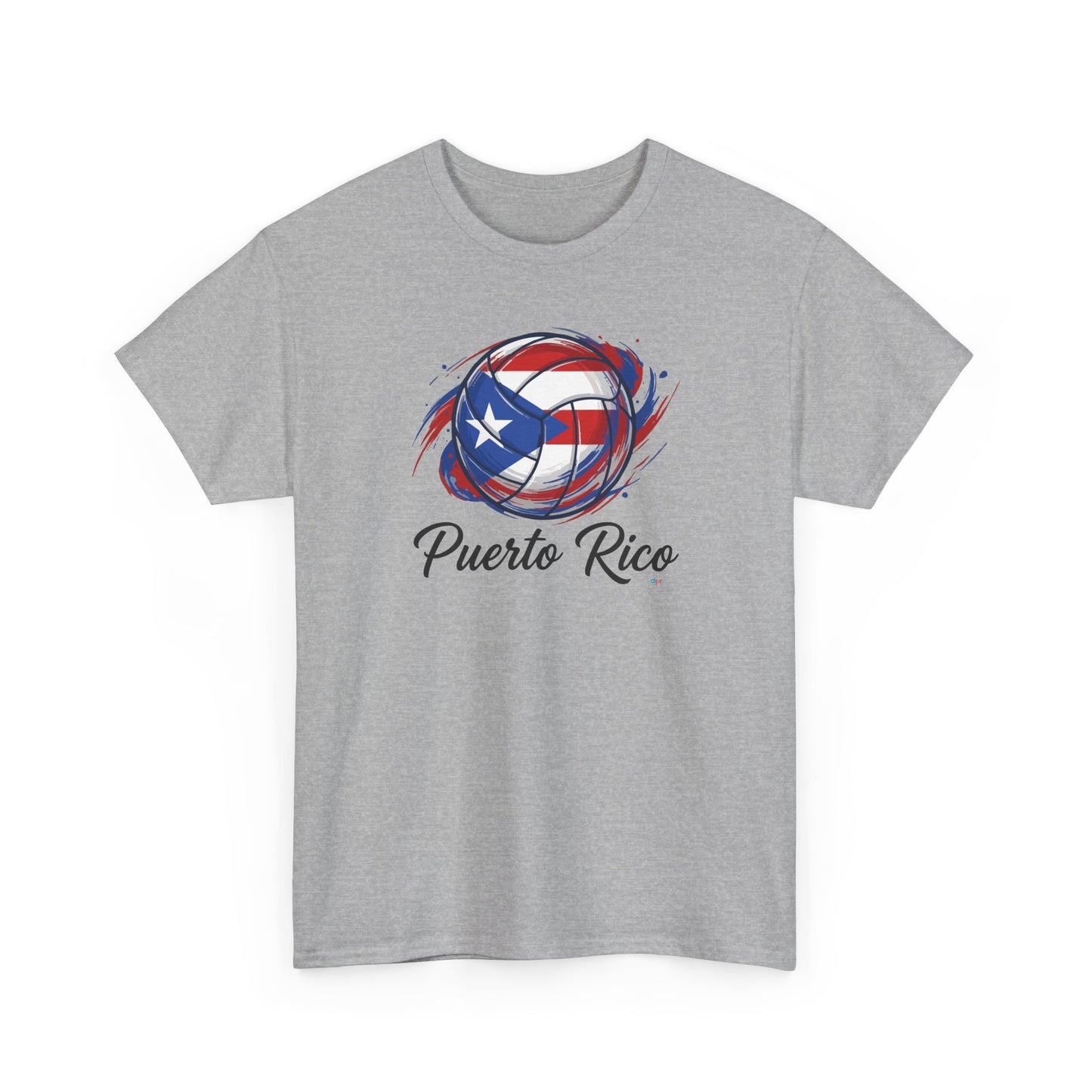 Puerto Rico Volleyball Flag | Unisex Heavy Cotton T-Shirt