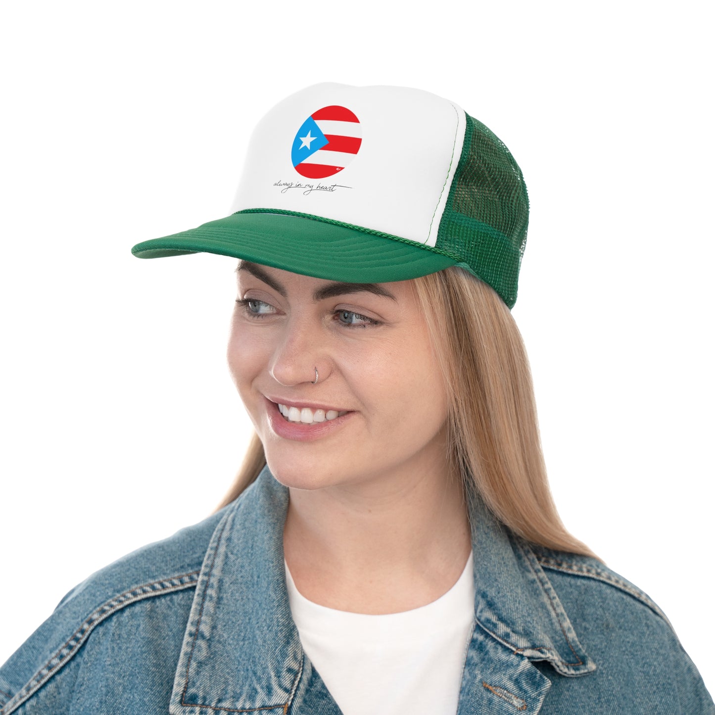 Always in my Heart Puerto Rican Pride Trucker Caps FREE SHIPPING
