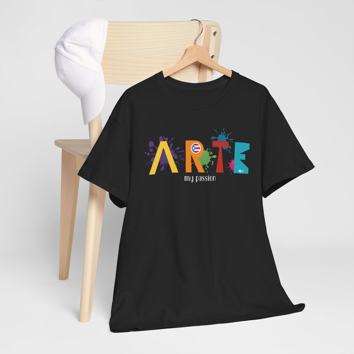 Arte My Passion Bandera Puerto Rico Unisex Heavy Cotton Tee
