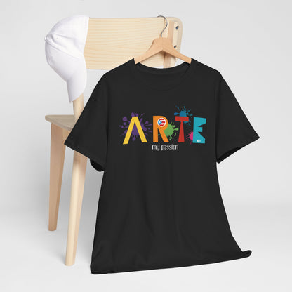 Arte My Passion Bandera Puerto Rico Unisex Heavy Cotton Tee