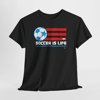 Proud Dad Soccer Boricua Unisex Heavy Cotton Tee