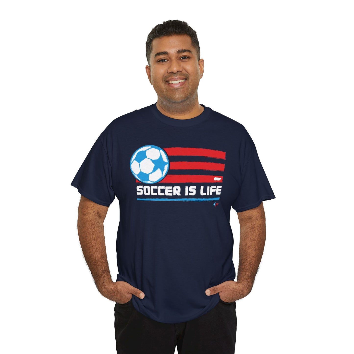 "Cosiendo sus alas" Soccer Player Unisex Heavy Cotton Tee