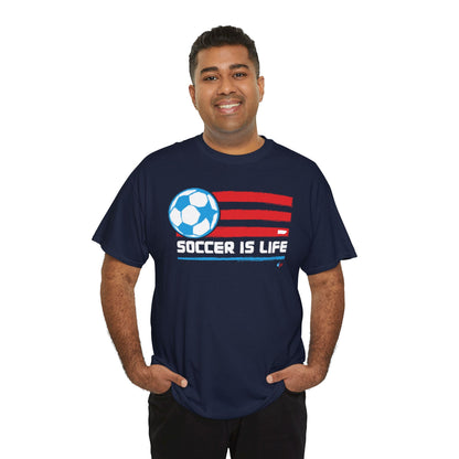 "Cosiendo sus alas" Soccer Player Unisex Heavy Cotton Tee