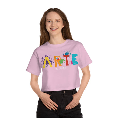 Arte My Passion Bandera Puerto Rico  Flowy Cropped Tee