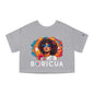 Boricua Girl Black Women's Flowy Cropped Tee