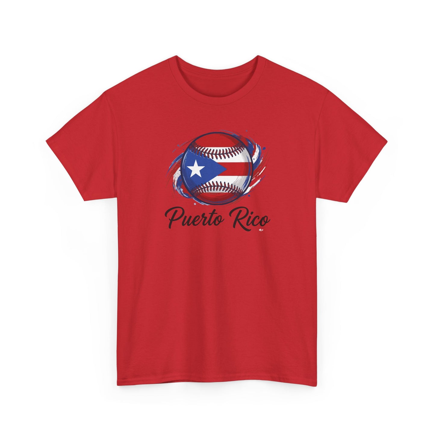 Puerto Rico Baseball Flag | Unisex Heavy Cotton T-Shirt