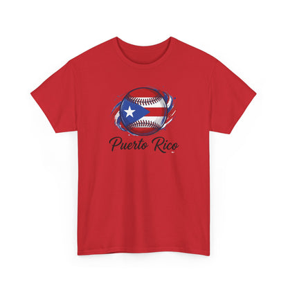 Puerto Rico Baseball Flag | Unisex Heavy Cotton T-Shirt