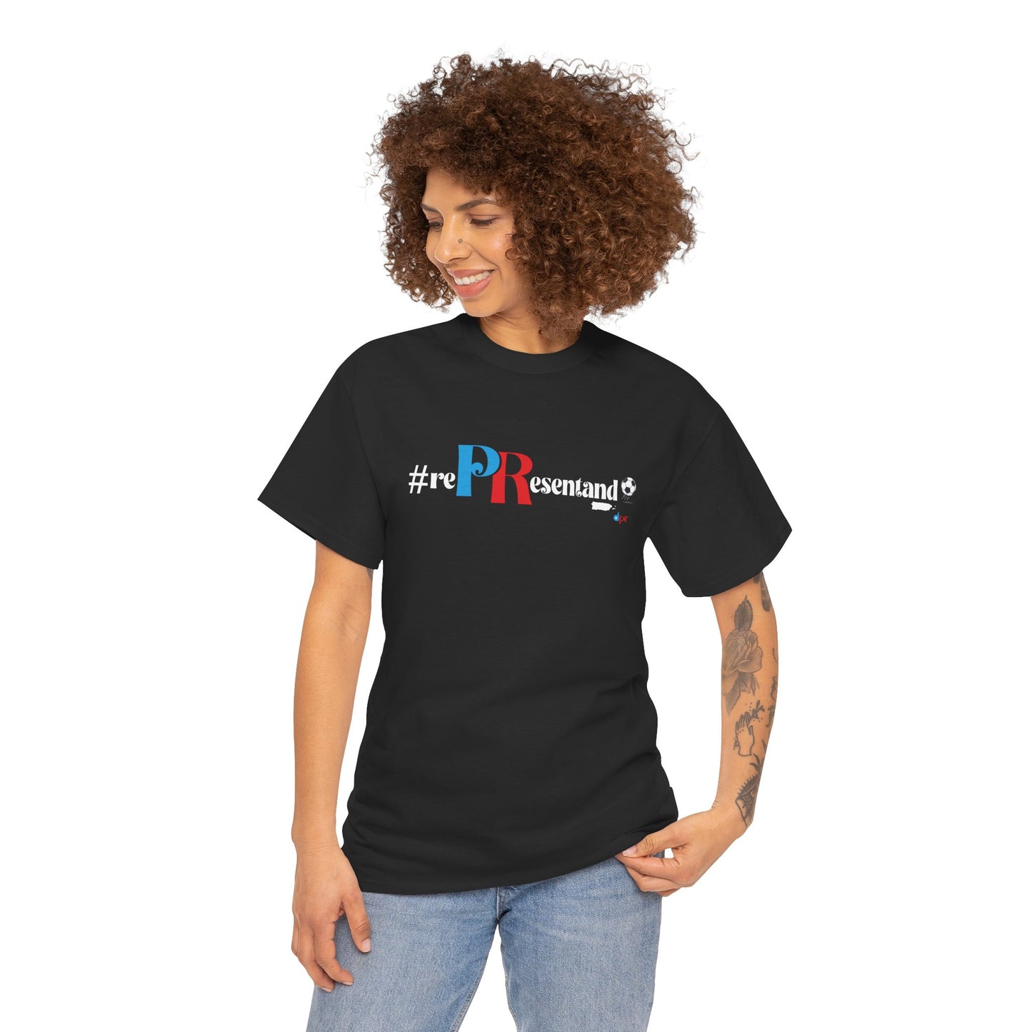 RePResentando Soccer Ball Unisex Heavy Cotton Tee