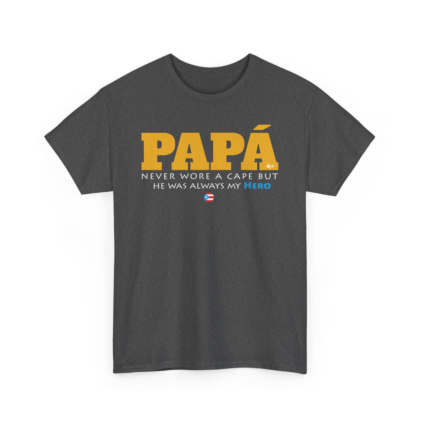 Papá My Hero Yellow Heavy Cotton Tee