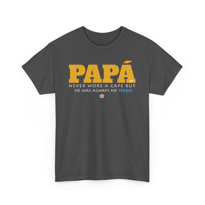 Papá My Hero Yellow Heavy Cotton Tee