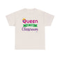 Queen of the Classroom - Back to School Boricua Teacher Heavy Cotton Tee