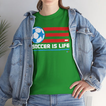"Cosiendo sus alas" Soccer Player Unisex Heavy Cotton Tee