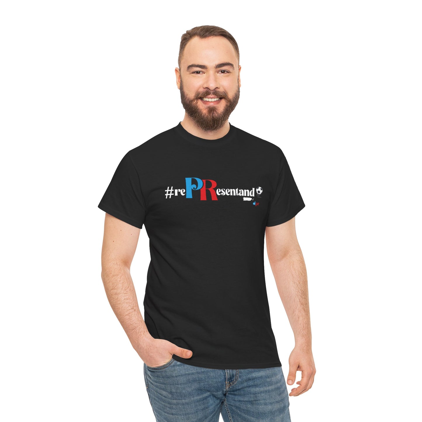 RePResentando Soccer Ball Unisex Heavy Cotton Tee