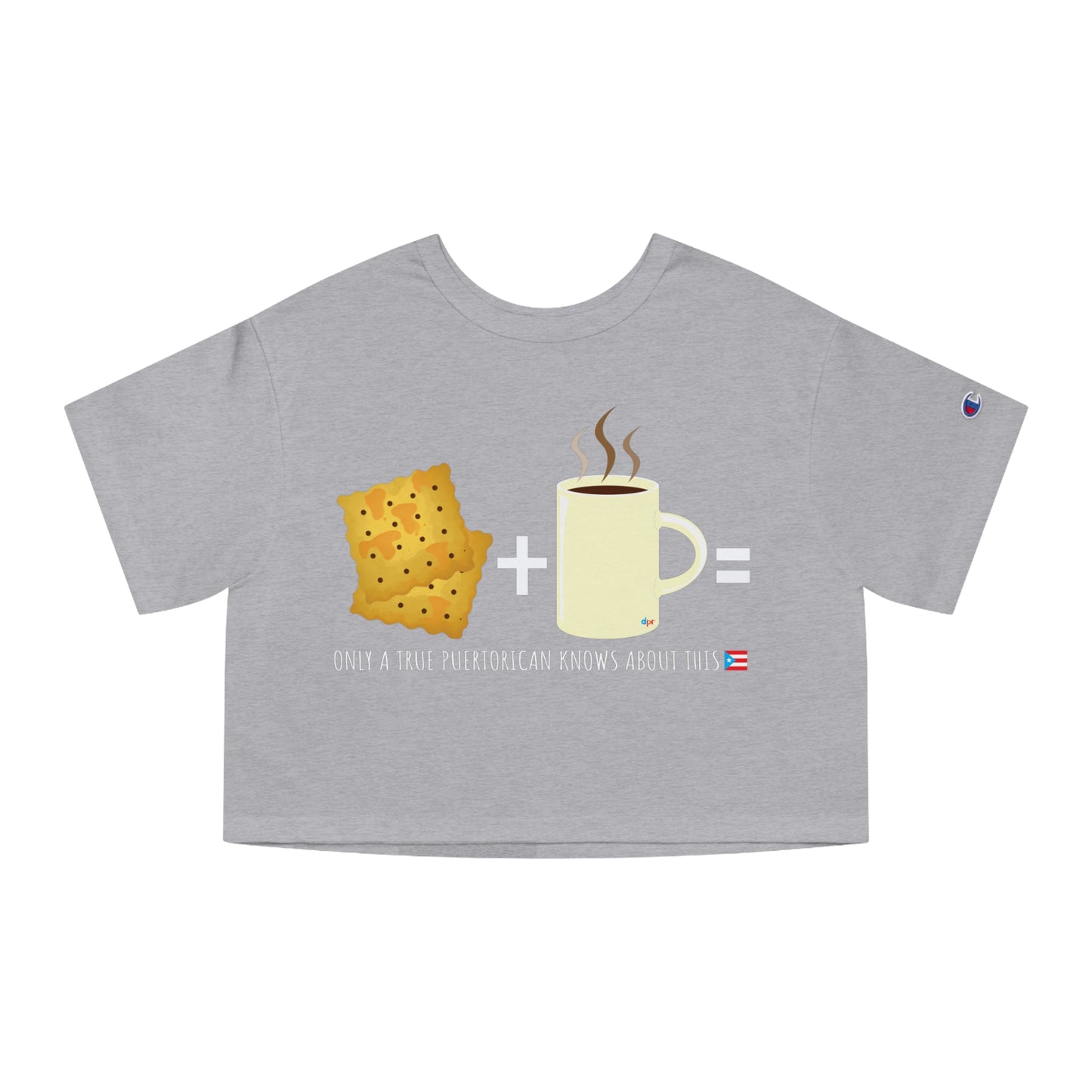 Crackers & Coffee True Puertorican Flowy Cropped Tee
