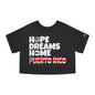 HOPE DREAMS HOME BANDERA Puerto Rico Flowy Cropped Tee