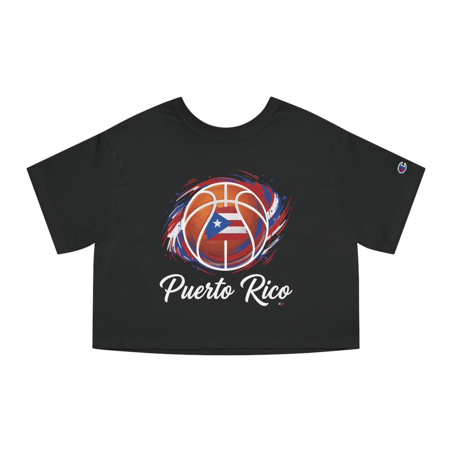 Puerto Rico Basketball Women's Flowy Cropped Tee | Puerto Rican Basketball Shirt