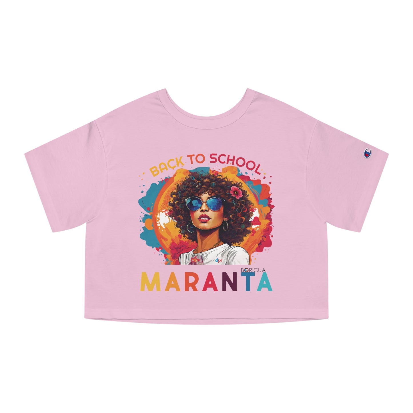 Back To School Maranta Boricua T Shirt Flowy Cropped Tee
